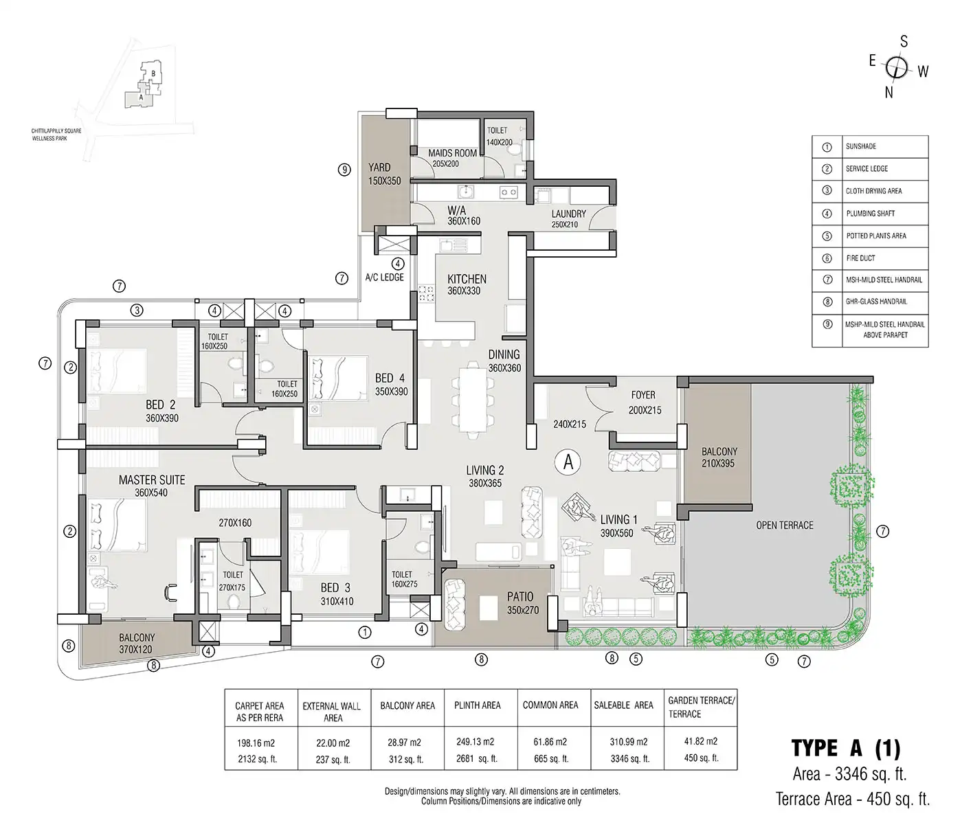 Sumadhura Codename Tea & Twilight 3 BHK floor plan